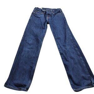 Abercrombie Kids Jeans Boys 12 Classic Straight Denim Dark Wash Distressed
